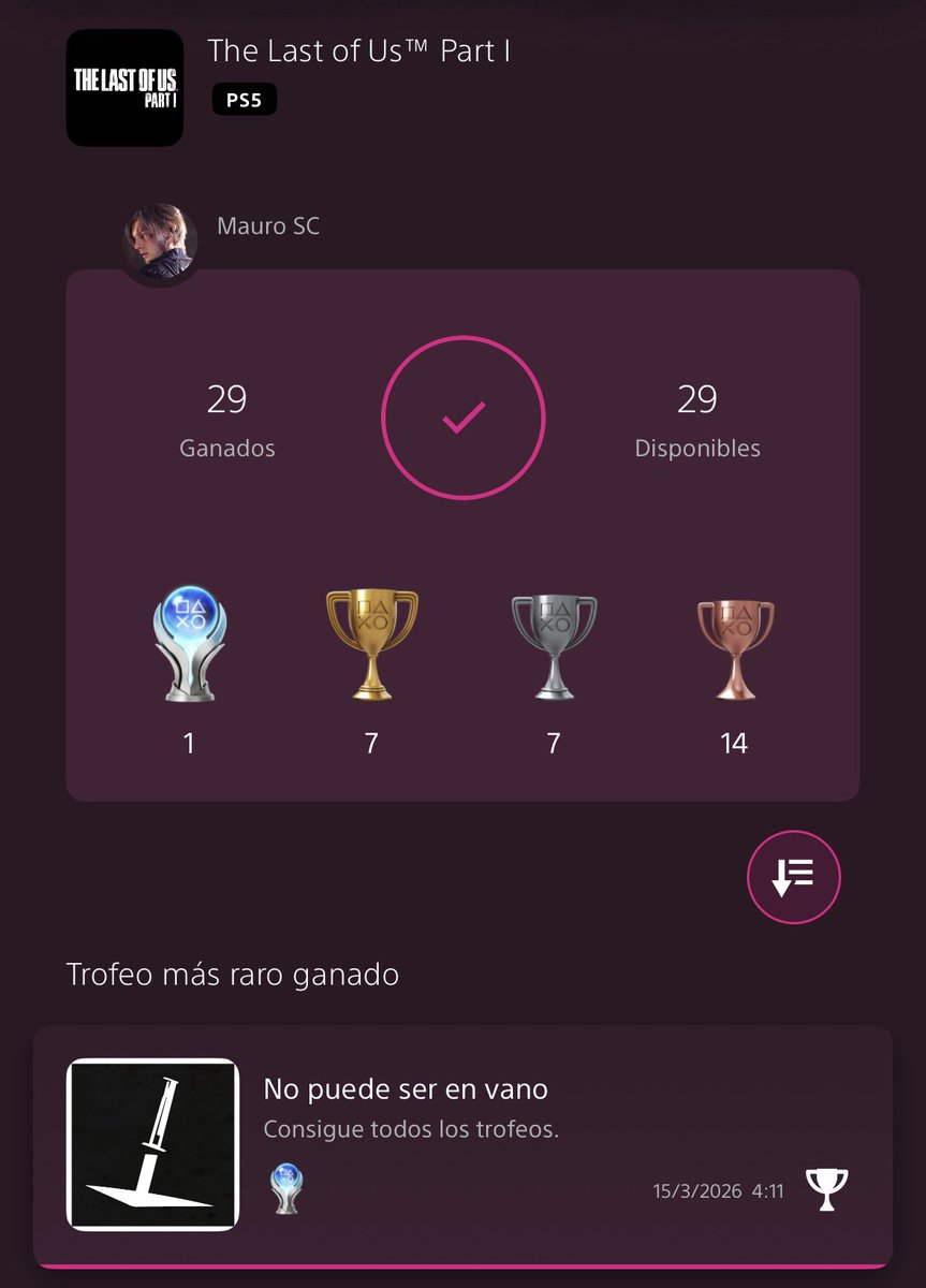 mauro_cdg's tweet photo. @PlayStation_LA Mis ultimos platinos ๐
#ShareDeLaSemana #PSBlogLA https://t.co/VPuAzHPaFb