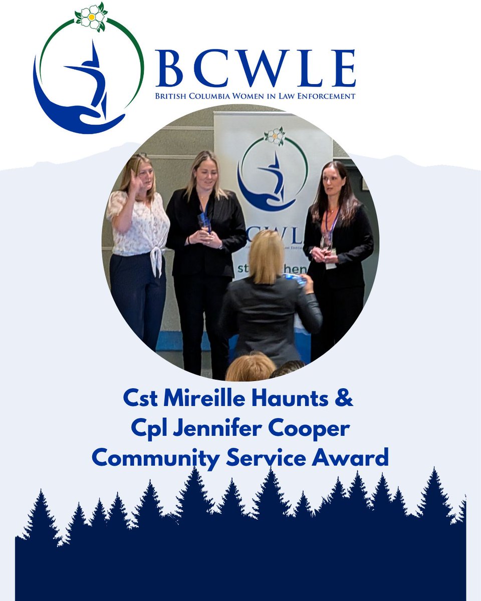 BCWLECanada's tweet image. Congratulations to Cst Mireille Haunts &amp;amp; Cpl Jennifer Cooper, recipients of 2026 #BCWLE #CommunityService Award!

Mireille &amp;amp; Jennifer were chosen for supporting youth &amp;amp; families; organising a townhall on risks facing youth, after a tragic incident.

#ChampionHer #BCWLEConference