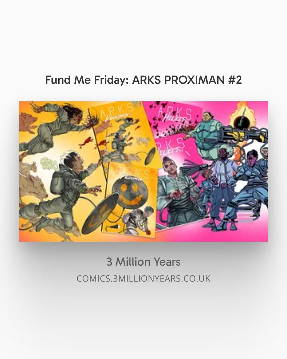 michaeljnimmo's tweet image. Fund Me Friday: ARKS PROXIMAN #2 from @ClickyW 
Coming soon to Kickstarter

comics.3millionyears.co.uk/p/fund-me-frid…

#ARKS #Kickstarter #Crowdfunding