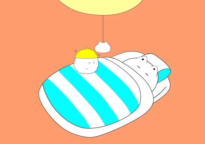 おはちゃーです(。・ω・)ノ 沢山寝てそこそこ回復した! 今日はコナン映画絶対見る! 19時～ 絵描きさん交流会配信 21時～ メン限配信予定 「10時間くらい寝た…」 #イラスト #おはようVtuber