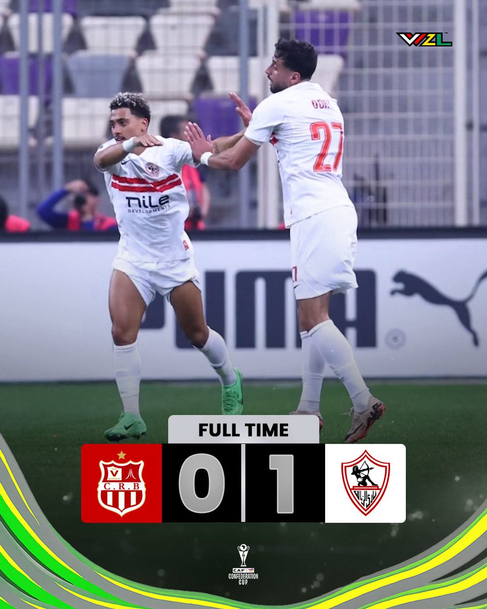 FULL TIME 🏁

Zamalek 🏹 secured a crucial away win against CR Belouizdad 🔴⚪️ in the #TotalEnergiesCAFCC semifinals first leg 🏆✅

The Knights will play the second leg at home with a big advantage, while CR Belouizdad face a difficult mission ahead 👀