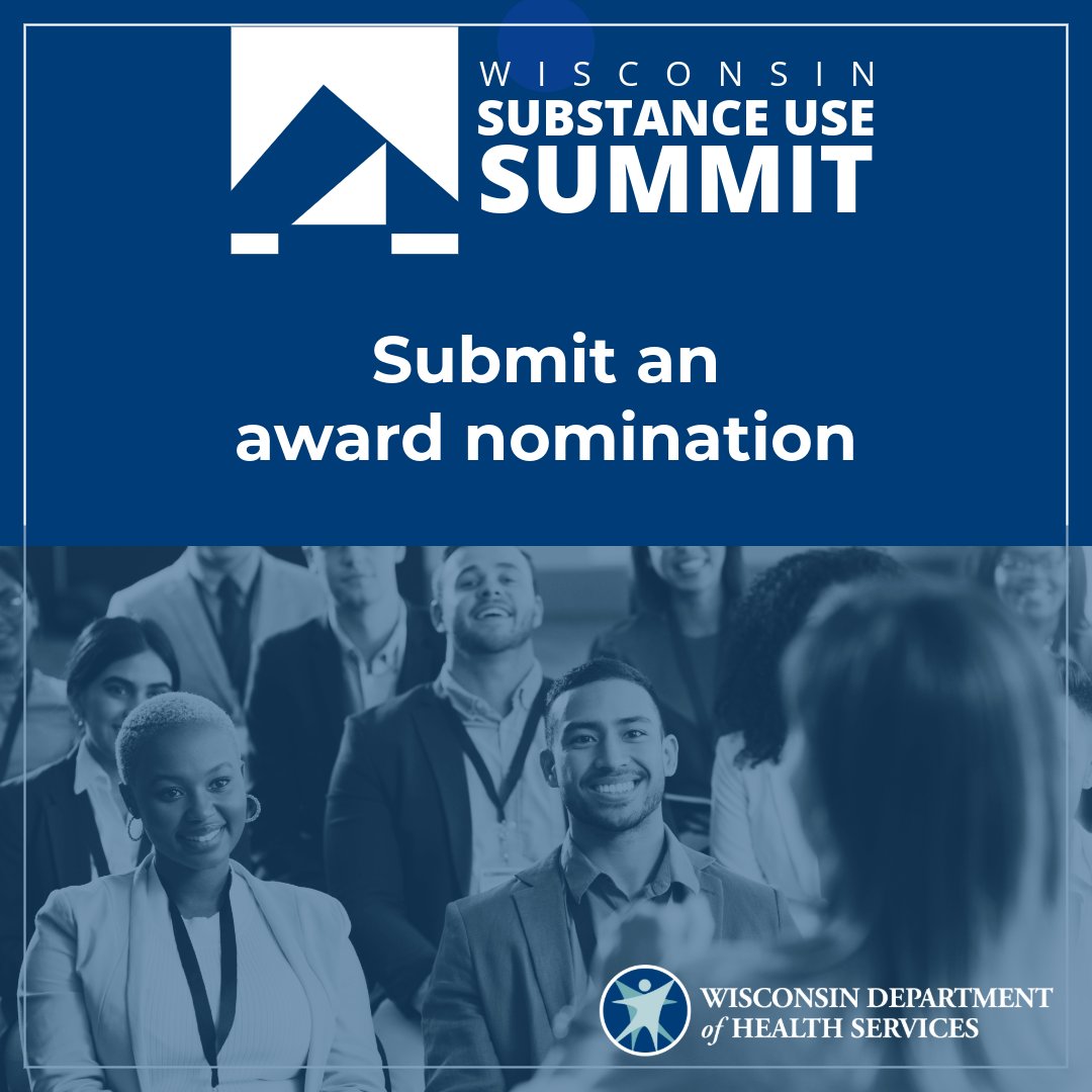 DHSWI's tweet image. We’re recognizing folks doing great work in the #SubstanceUse prevention and #overdose prevention fields. Know of a person or an agency we should honor? Submit a nomination by May 3: dhs.wisconsin.gov/aoda/su-summit…  #WISUS #Conference #DoseOfRealityWI #RealTalksWI #Awards