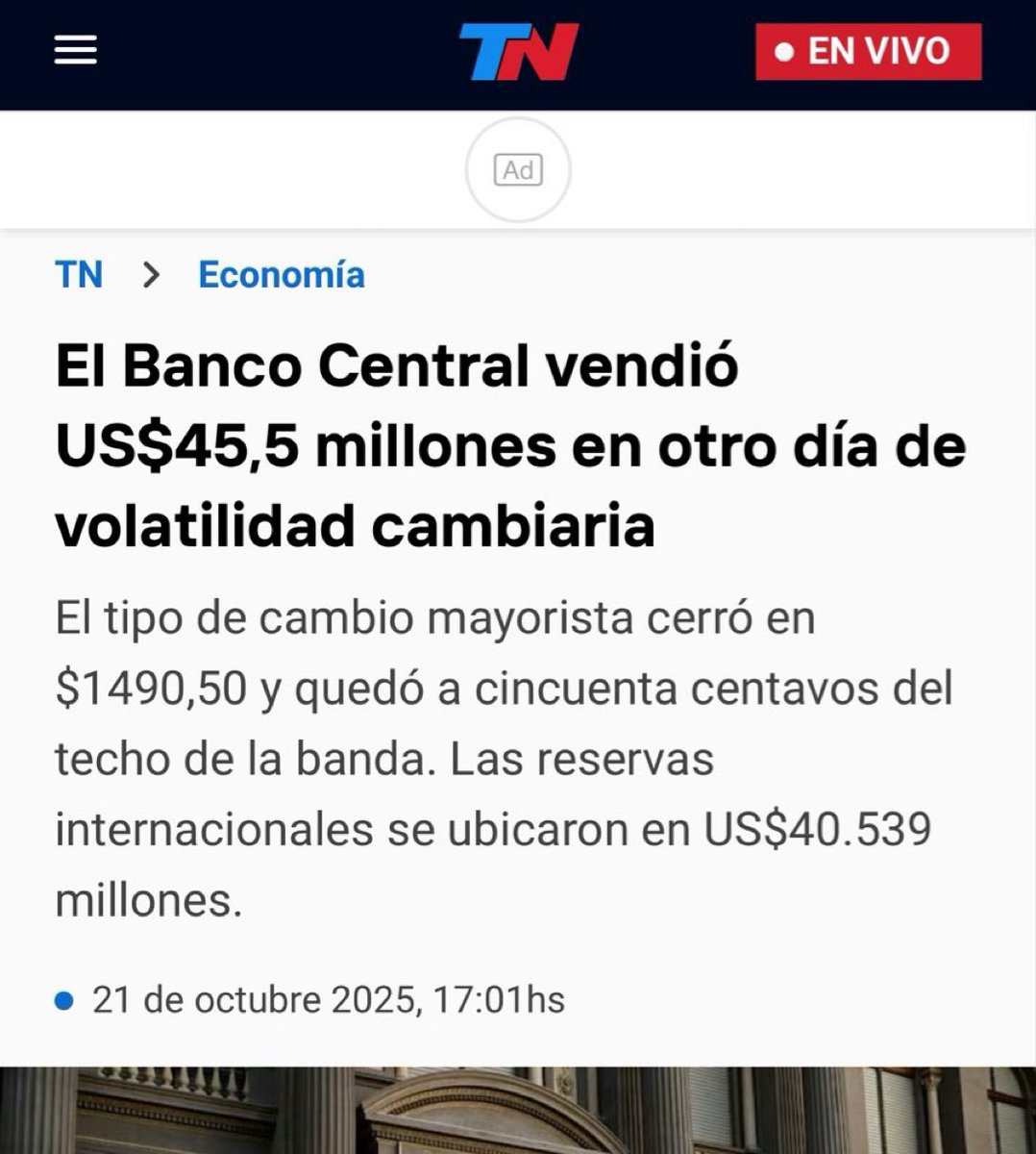 <a href="/BancoCentral_AR/">BCRA</a> Compraban casi 500 palos y no lo levanta ningún medio.

AH PERO LOS MEDIOS CUANDO  EL CENTRAL VENDE 2 MANGOS