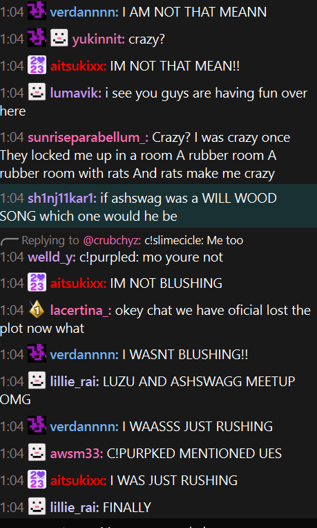 ash's offline chat is in mass psychosis because why are they singing the tsundere song