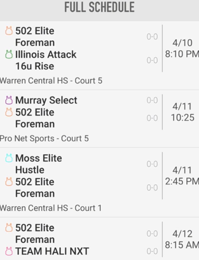 peyton_livers's tweet photo. Coaches, this is my schedule for this upcoming weekend for 502 elite in Indianapolis. https://t.co/hQ5gCjdciW