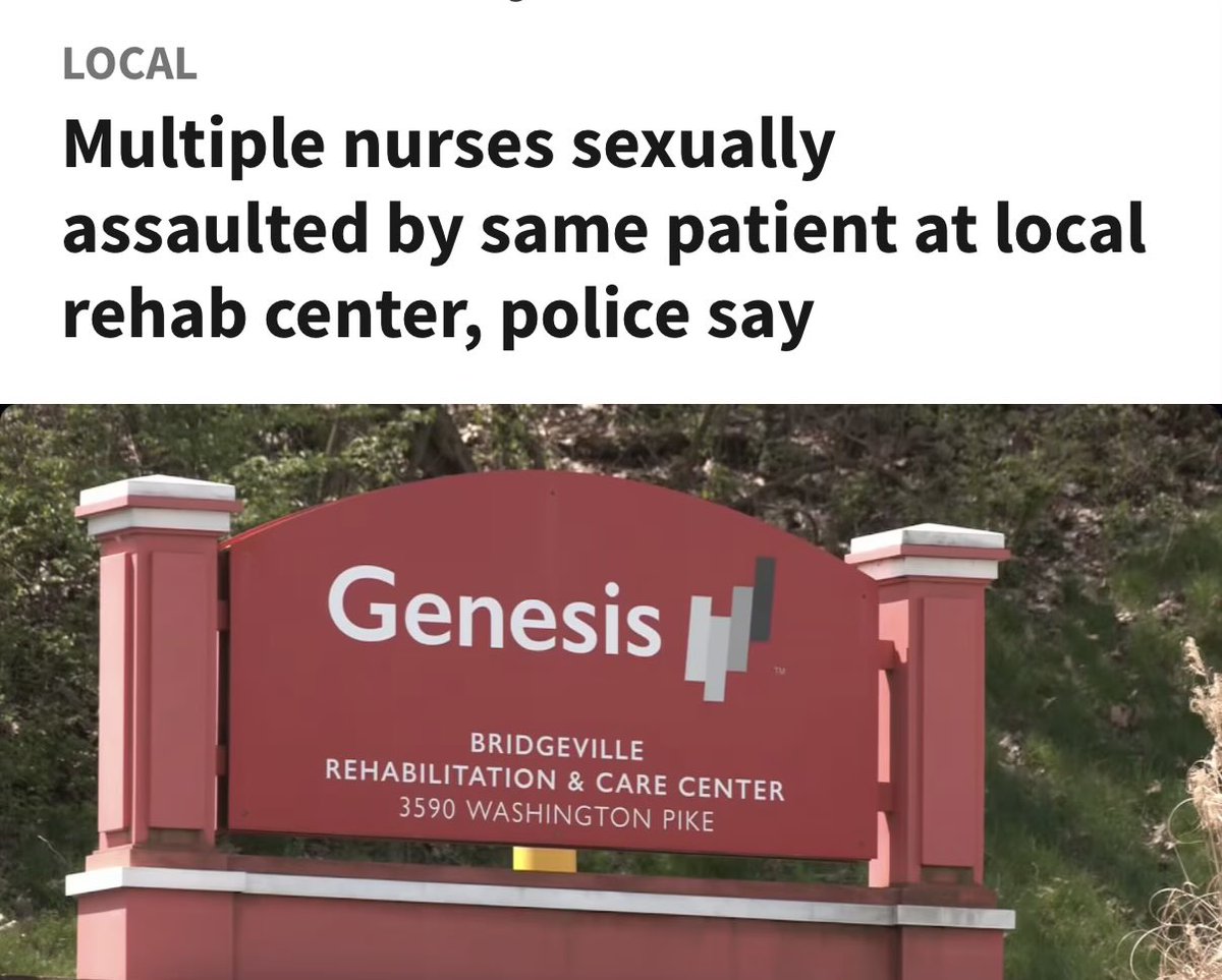 DuchessOfMeme's tweet image. I had to seriously read this headline twice and theres literally zero info on it at this time.

5 nurses raped by the same patient in a 5 month period? WTF 🤯

#pennsylvania