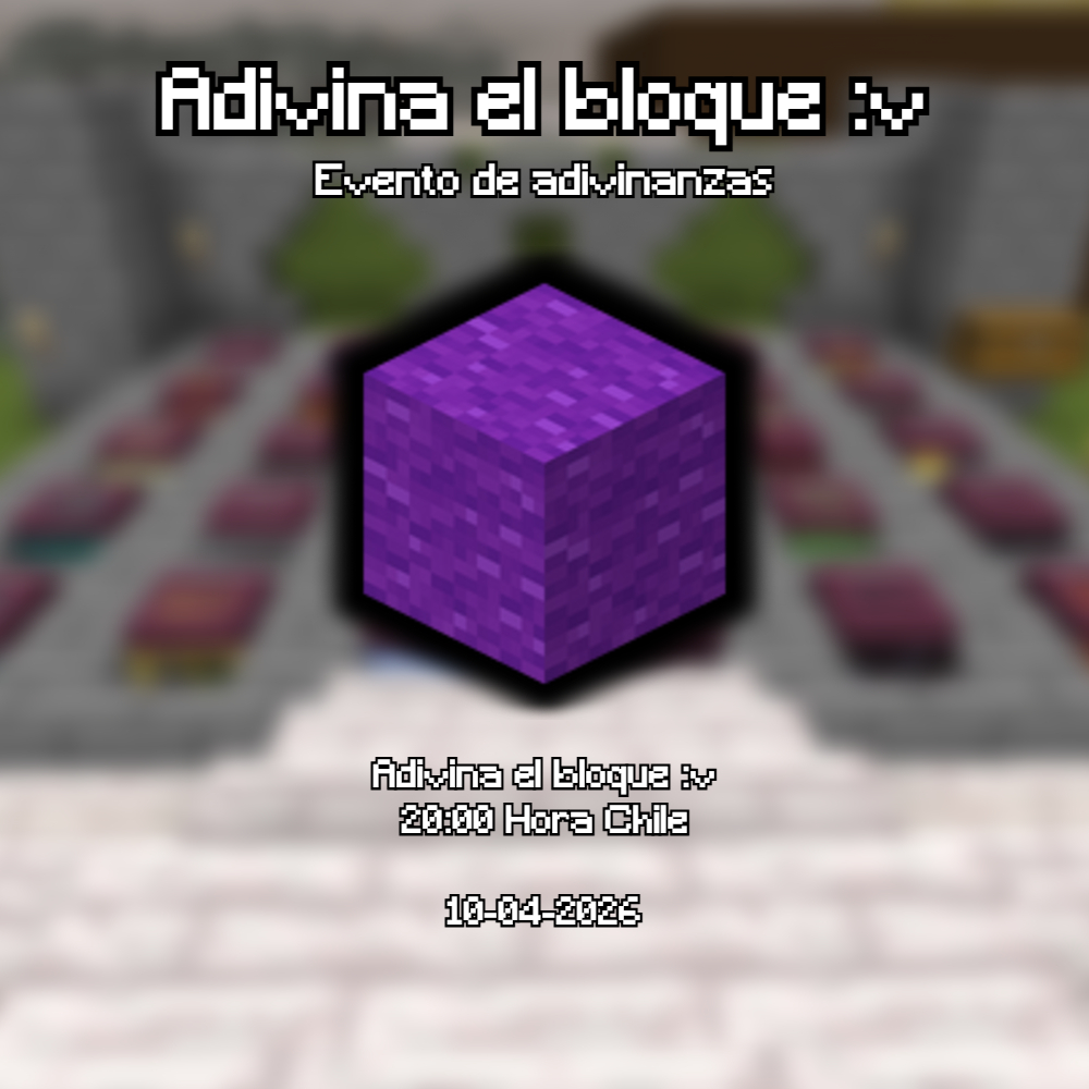 SurrealCraftSMP's tweet photo. Adivina el bloque :v HOY!
Usa las preguntas correctas para adivinar el bloque de tu rival! https://t.co/BlKMzOsabX