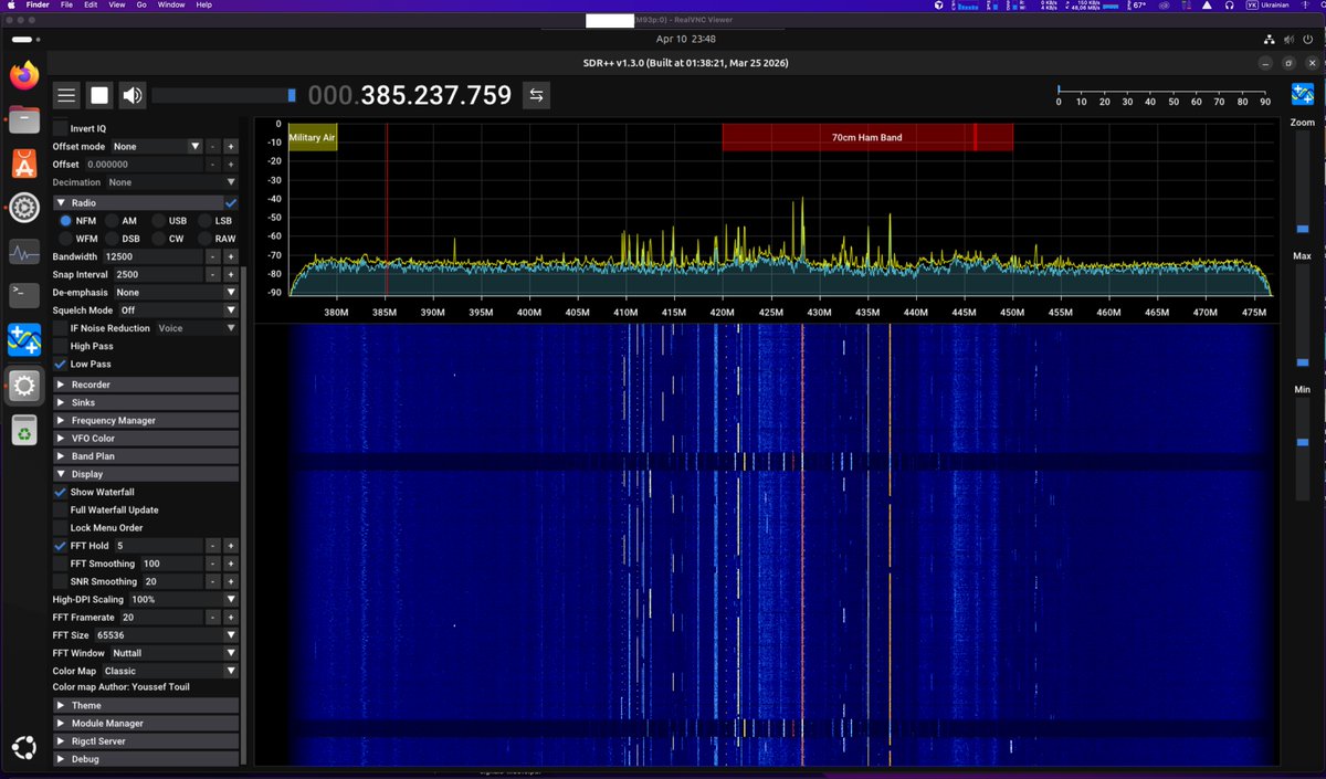 VolodymyrTr's tweet photo. #BladeRF bandwidth 100 MHz very strange works https://t.co/RUuYveU4NG