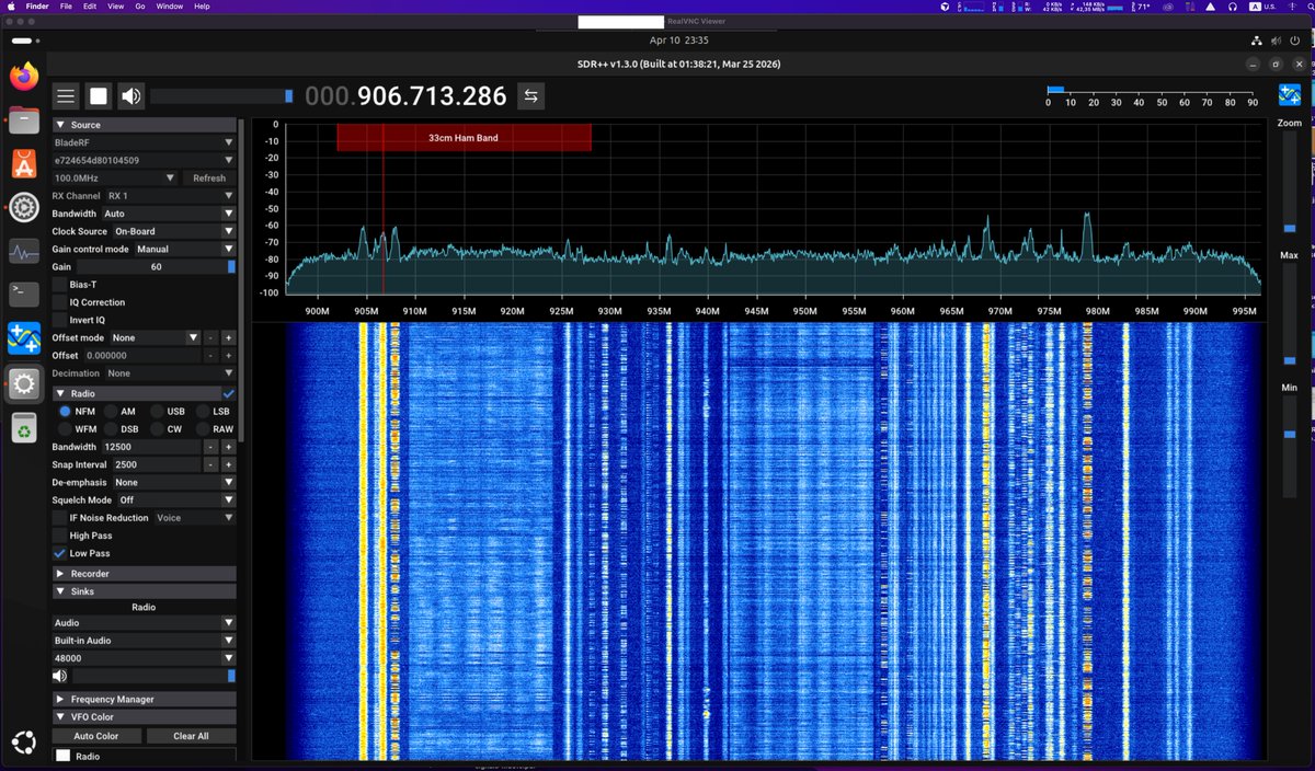 VolodymyrTr's tweet photo. #BladeRF bandwidth 100 MHz very strange works https://t.co/RUuYveU4NG