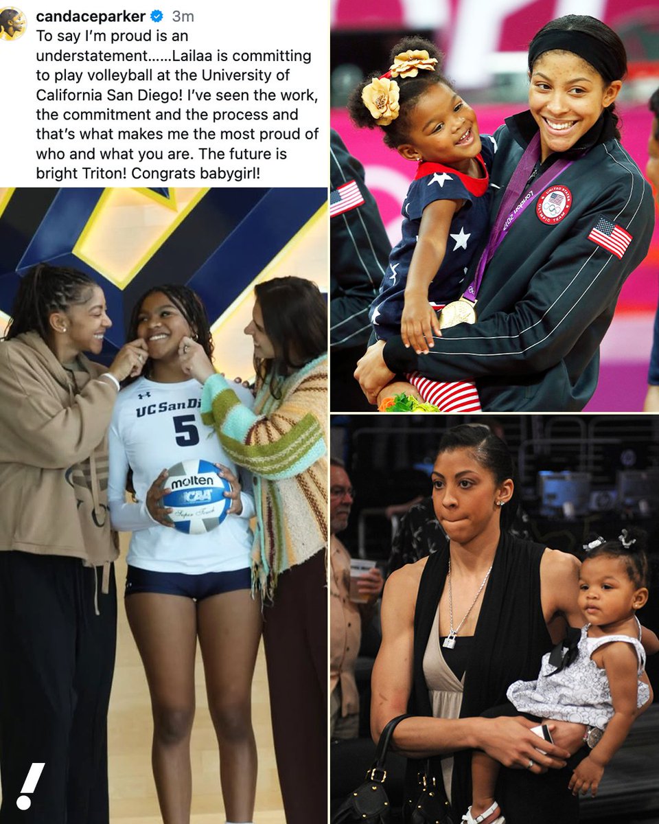 YahooSports's tweet photo. They Grow up so fast 🥹 

Candace Parker's daughter Lailaa committed to UC San Diego for volleyball 👏 https://t.co/eSp0HnxZ4r