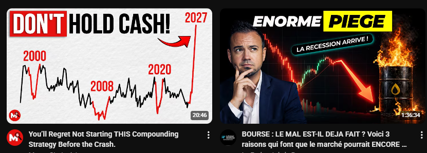 DorsKk's tweet photo. Mdrrr le influenceurs finance et bourse sur youtube , ca se contredit en 2 vignettes 🤣

krach or not krach ? ahahah https://t.co/BxvqQhZSlM