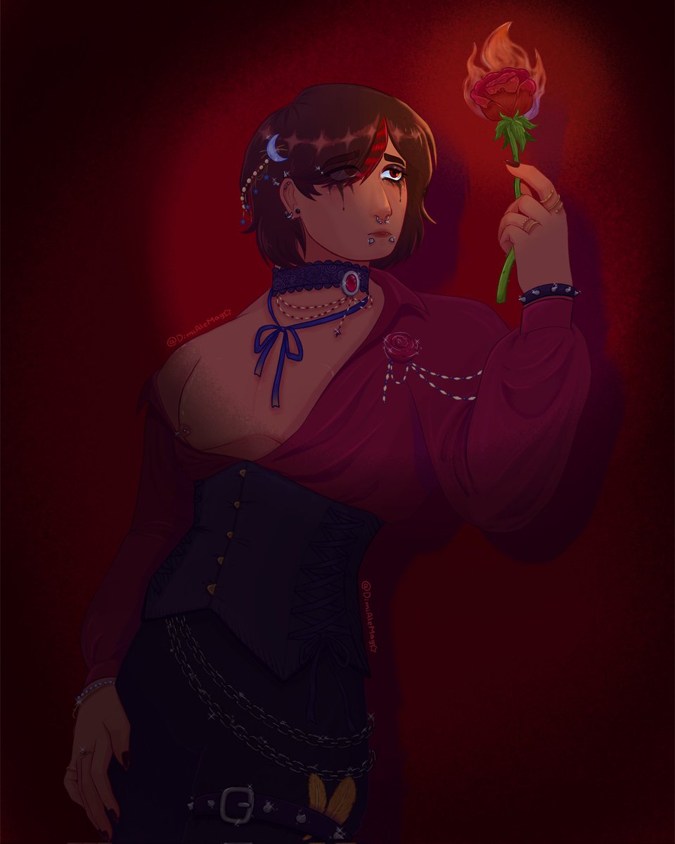 DimiAleMag's tweet photo. pasamos de una piña a un rosa 🍍🥀 (vuela alto luckity, apenas se volvieron a ver y ya se pelearon 😭)

#luckity #luckityfanart https://t.co/zotcAWlo6O