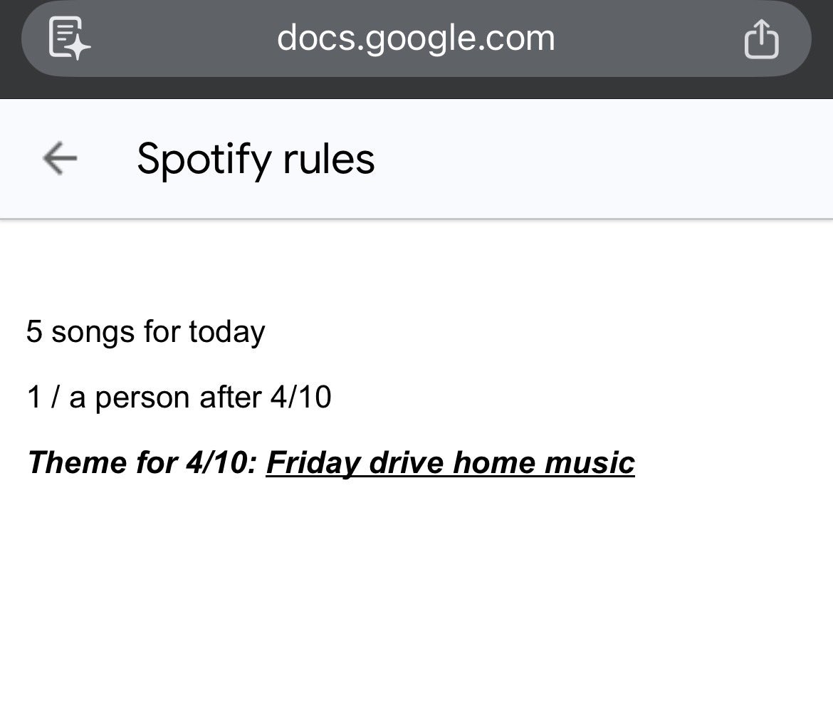 you know the playlist is gonna bang when there’s a constitution