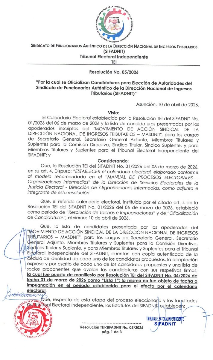 SIFADNIT PARAGUAY🇵🇾 tweet media