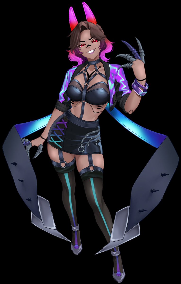 Zhaeve's tweet photo. @BUGSY_HASAKI @HenrikVtuber 💜💜Hello~~ my name is Zhaeve I am Incubus club owner within cyberpunk theme I do hope you enjoy my character💜💜 https://t.co/Xn5h5mj4l7