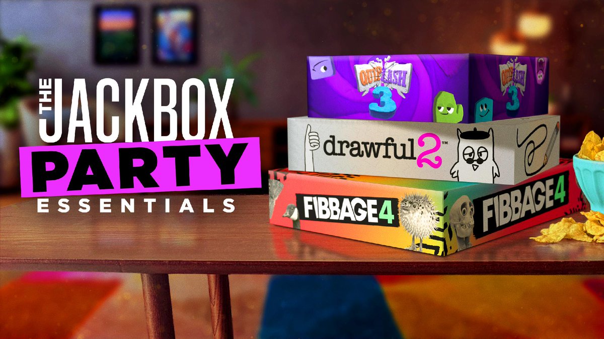 The Jackbox Party Essentials are now on Netflix! 🥳 

Play Quiplash 3, Fibbage 4, and Drawful 2 on your favorite streaming app! No extra purchase necessary. If you have games on your Netflix account, you have all you need for the perfect party! 🍿 

🔗 jbgm.es/4svmHfz