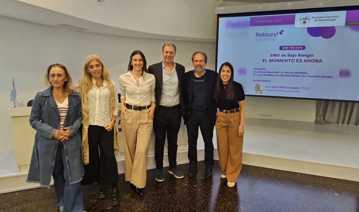 SAHematologia's tweet image. 🩸 Con éxito finalizó la Jornada sobre SMD de bajo riesgo en la @SAHematologia.

Un encuentro de alto nivel científico junto a BMS para actualizar el manejo de pacientes. ¡Gracias a los expertos que lideraron esta jornada! 👏

#Hematología #SMD #SAH
