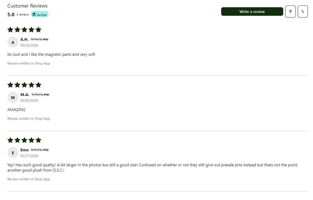 OSCMerchNews's tweet image. Objectshow.com now includes reviews from shop.app! (E.x, GPS plush reviews)