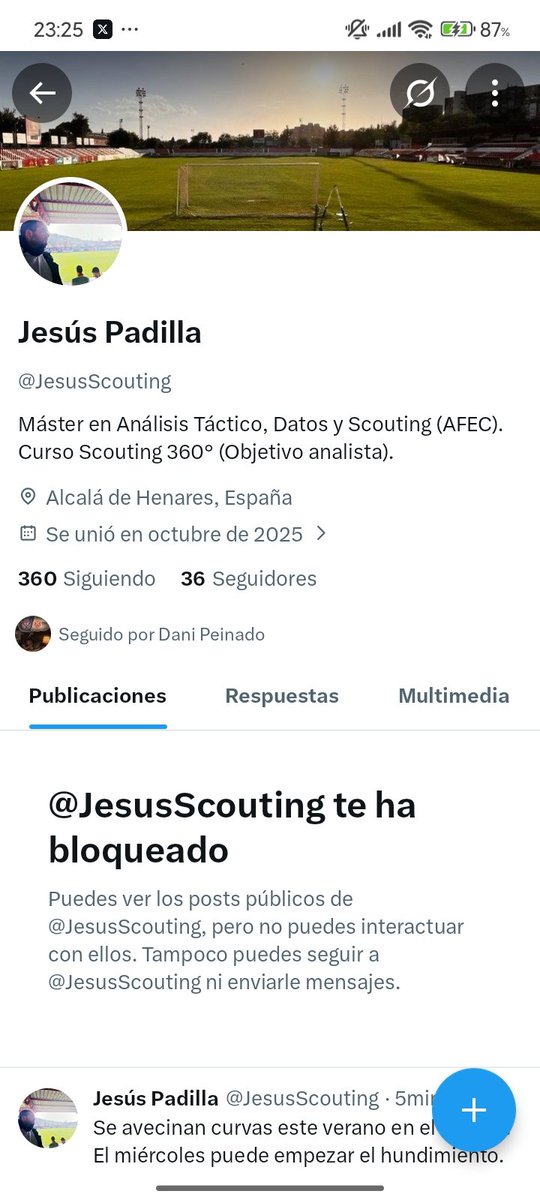 Madre mía los personajes que hay en Alcalá. Me imagino que me he topado con el más bobo de allí. Jajajajaja
En cuánto les callas se mosquean y te bloquean. 
Vasito de leche y a dormir Jesusito