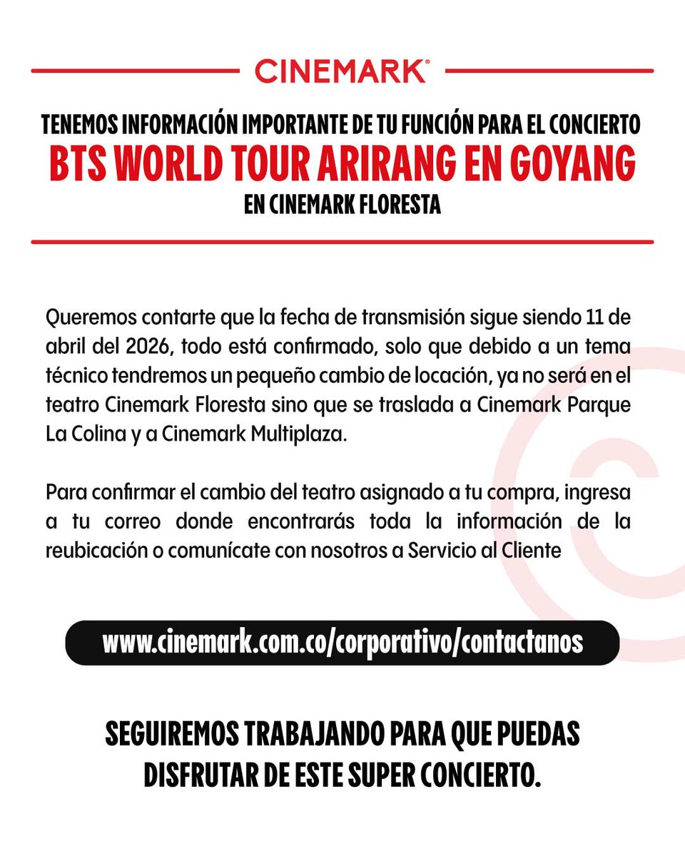 Cinemark Colombia tweet media