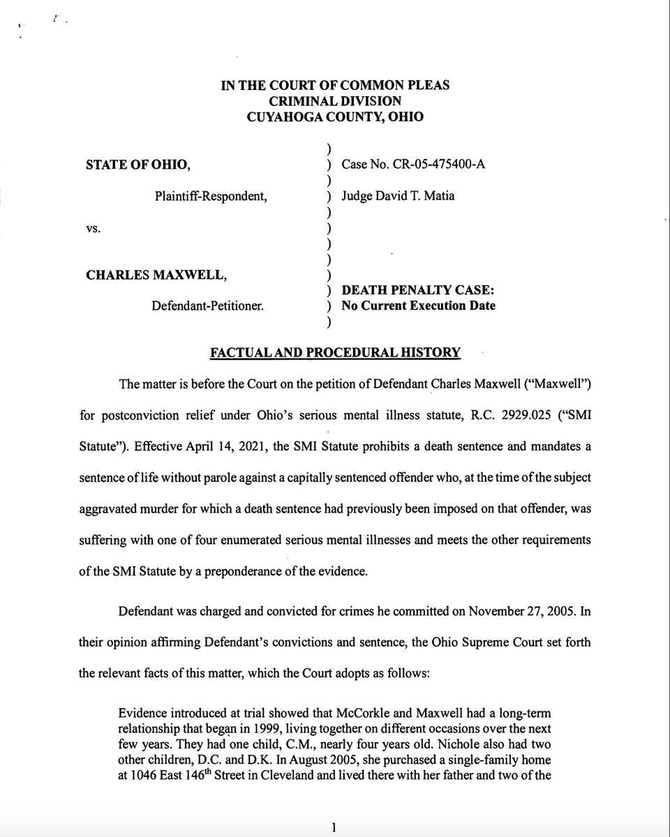 RDunhamDP's tweet photo. An Ohio court has vacated Charles Maxwell’s death sentence because of serious mental illness. Maxwell was sentenced to death in March 2007. He is the 10th person to have his death sentence overturned under Ohio’s SMI statute. @OhStopExecution @ohiojpc @uscedp @NAMICommunicate https://t.co/8zaSkq94Po