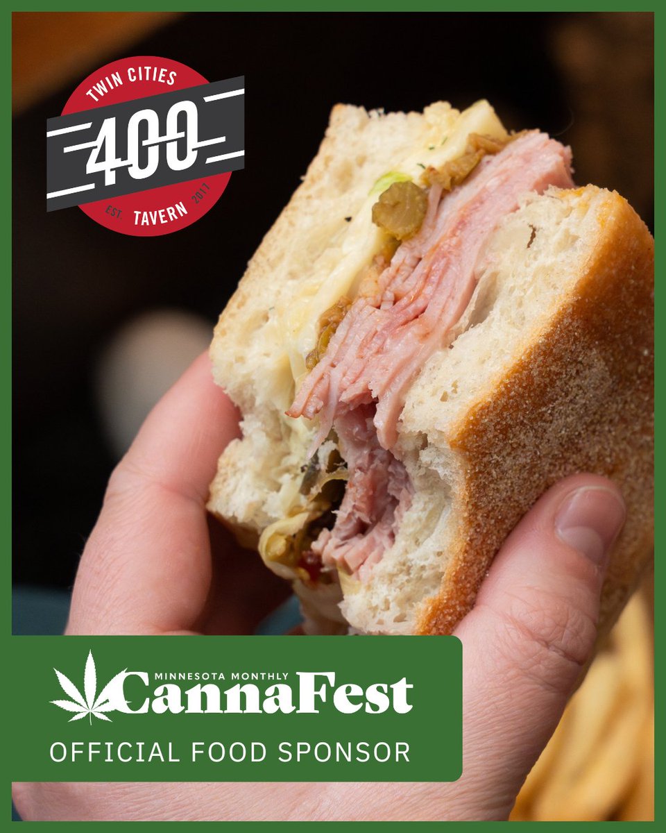 MNMOmag's tweet image. Come hungry 🌿🍴 Twin Cities 400 Tavern is bringing a lineup of savory and sweet bites available for purchase all evening at CannaFest on Thursday, April 16, 6-9 p.m. at The Lowlands in St. Paul.
Get 25% off: events.humanitix.com/cannafest-2026…
#TwinCitiesEats #Foodie #Events