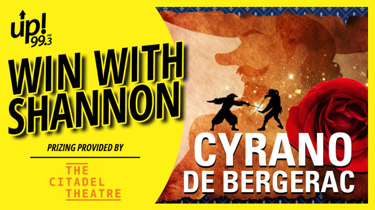 up993's tweet photo. Live at the @citadeltheatre this May, Cyrano de Bergerac is a bold reimagining of a timeless classic… and up! 99.3 wants to send you this must-see theatrical experience!

Tune in from April 13 – 17 from 10am – 3pm for your chance to win A Pair of Show Tickets! https://t.co/p2DOTyaNu3
