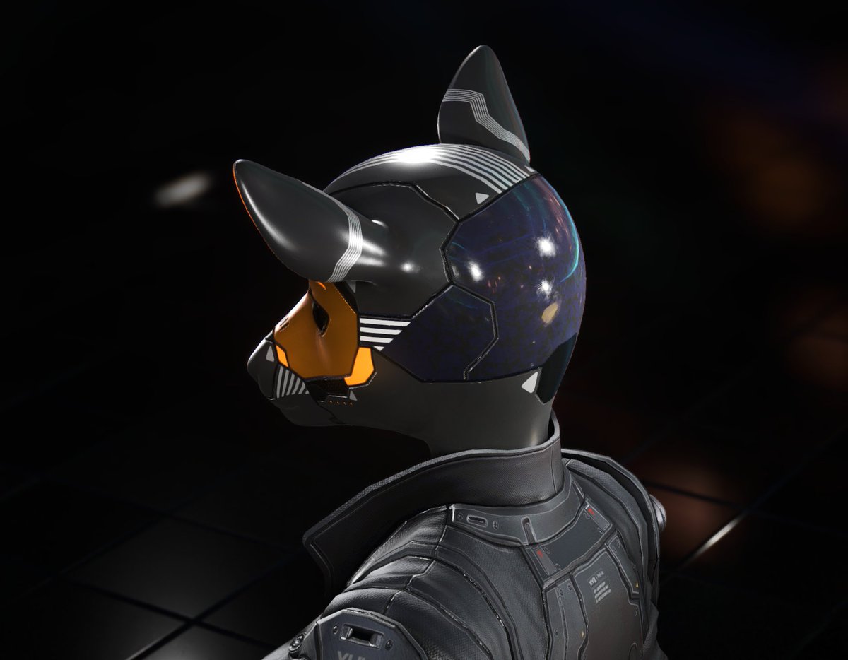 Here we have the PSYBER Herby, dubbed "GR4Z3R".

This one will be segmented in to a faceplate layer and a "Hood" layer in a BOM/PBR hybrid fashion alllowing for infinite tinting. 

I think I will continue with this workflow if it receives good feedback!

#Secondlife #SLFurry