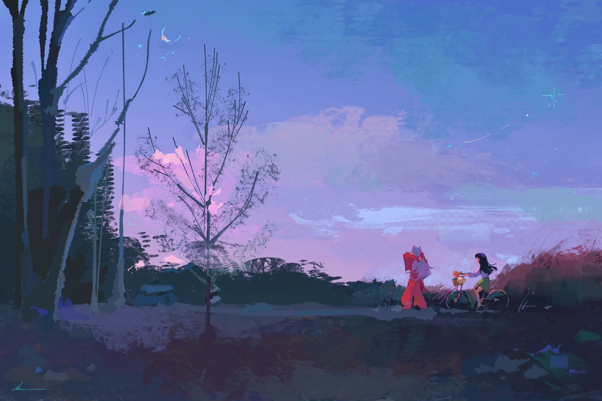 _jjhoa's tweet photo. #pleinairpril 10, around an hour! Inuyashaa https://t.co/3qspMP05m9