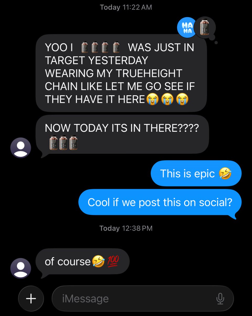 real_truheight's tweet image. POV: you just found out TruHeight is in Target 🎯👀

#TruHeight #target #texts #launch #explore