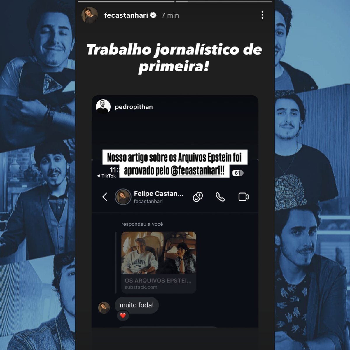 15/03- Storie do Castanhari criticando o jornalista da Folha de São ...