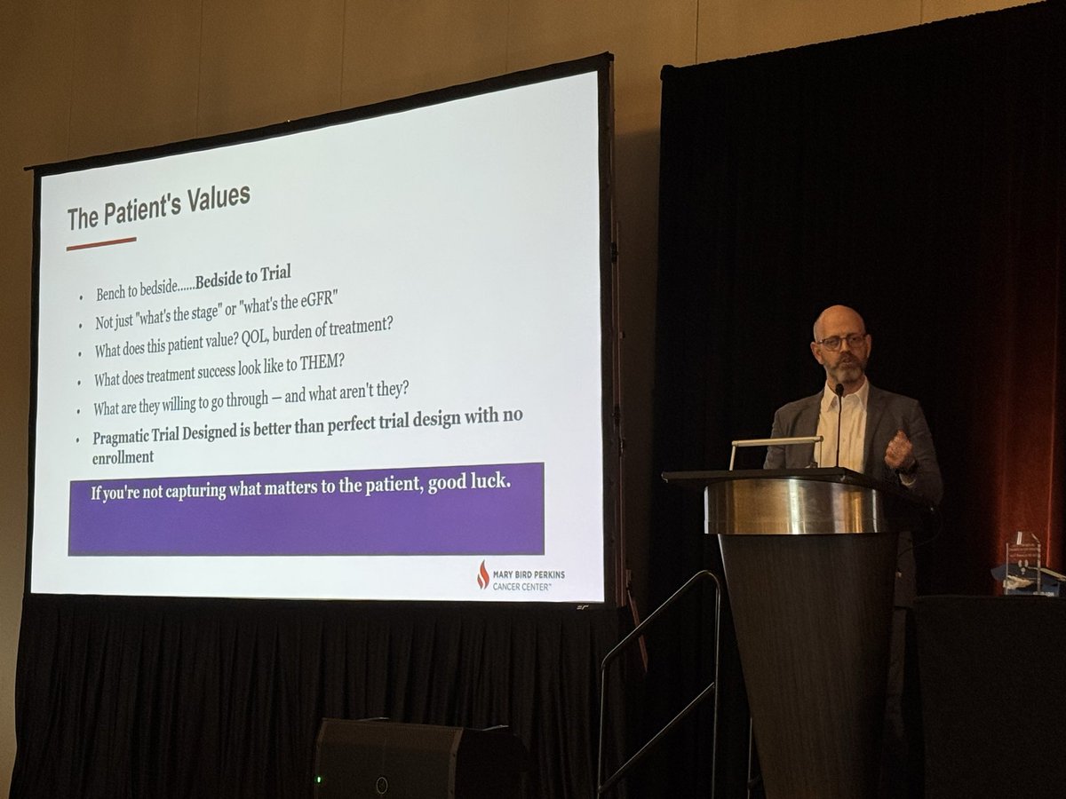 ndesai2005's tweet photo. @UroCancer delivering an inspiring lecture to push a trials culture based on patient values and challenging dogma when SOC is not a true โGoldโ standard in bladder cancer. #ChrisWoods26 https://t.co/zGKNyUSJE4