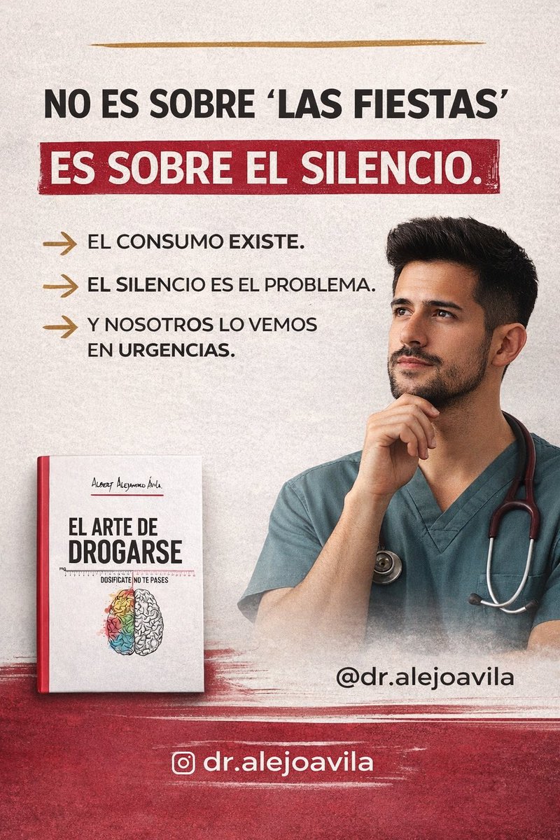 Aalejandroavila's tweet photo. He escrito sobre esto antes.
Y lo sostengo hoy:

no se trata de prohibir la conversación…
se trata de elevarla.

Porque entender las sustancias
es la única forma real de reducir el daño.

El arte de drogarse no es una invitación al consumo.

Es una invitación a pensar. https://t.co/E8jTGKwhqU