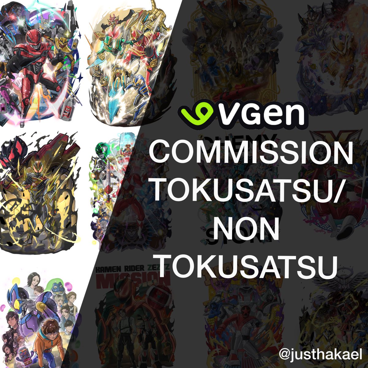 hakaeljoker's tweet image. Hello everyone, I’m offering illustration commissions for both tokusatsu and non-tokusatsu themes, and now you can find me on the Vgen website. Feel free to DM me and visit me on vgen thank you

the link vgen.co/Justhakael

#kamenrider #tokusatsu #supersentai