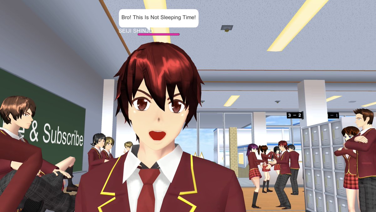 NSakura67's tweet photo. When U Saw Sleeping Guy Be Like 2 : #サクラスクールシミュレーター #sakuraschoolsimulator https://t.co/LkN5KD4uth