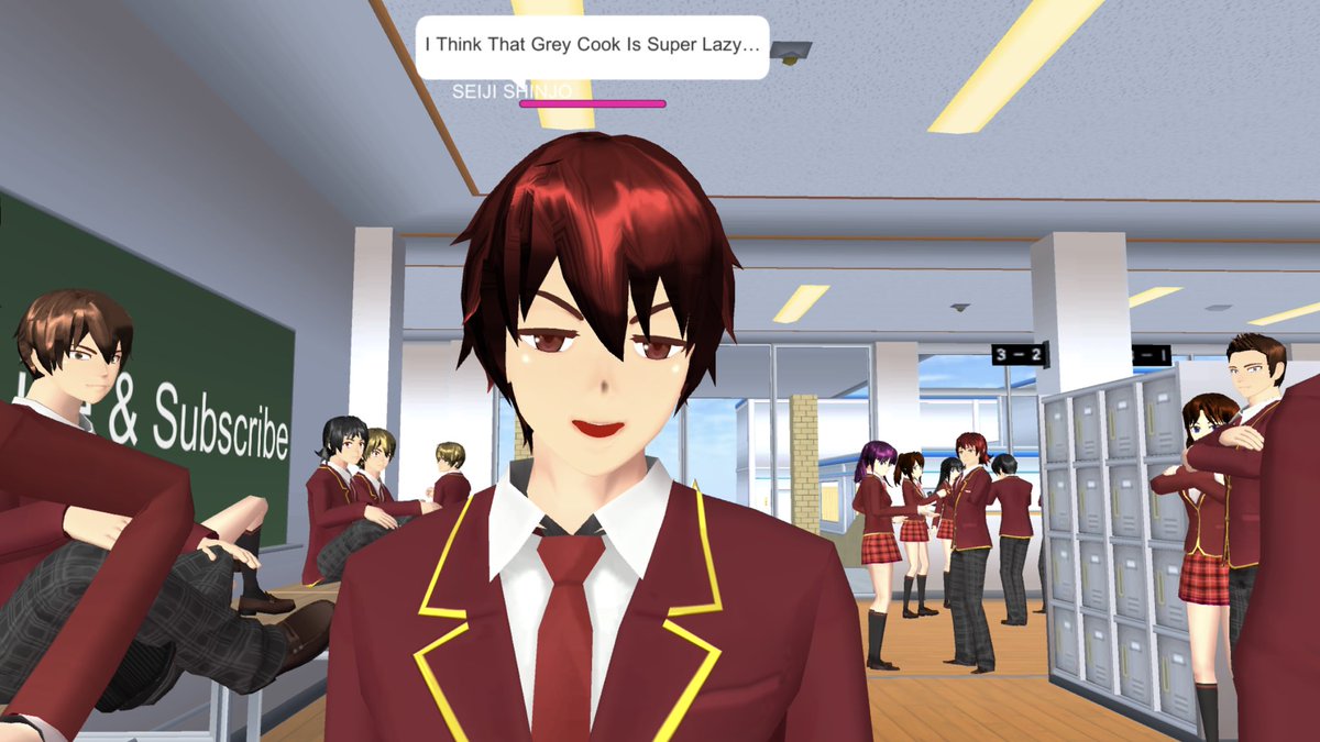 NSakura67's tweet photo. When U Saw Sleeping Guy Be Like 4 : #サクラスクールシミュレーター #sakuraschoolsimulator https://t.co/S7C5xM0qna