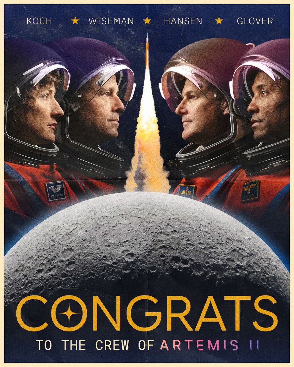 JAKEPER87542015's tweet photo. GOD BLESS THE CREW OF ARTEMIS 2. https://t.co/paqXxzRWWo