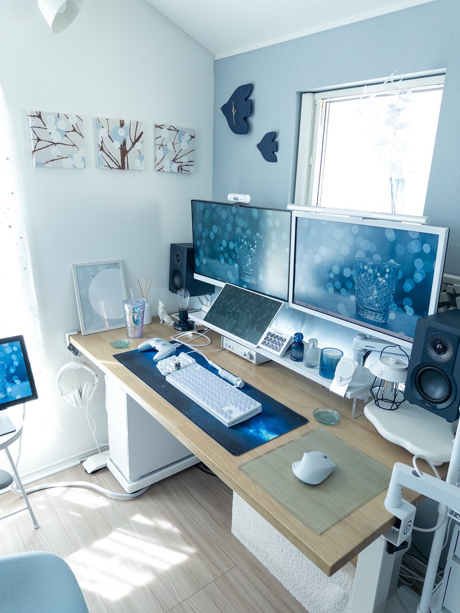 mano_desk's tweet image. 吉村特殊パーツ製作所 @SPECIAL_PARTS_Y さんのガラスマウスパッドで涼しげデスクにしてみた
今日は暑いかも…🫠

#desksetup