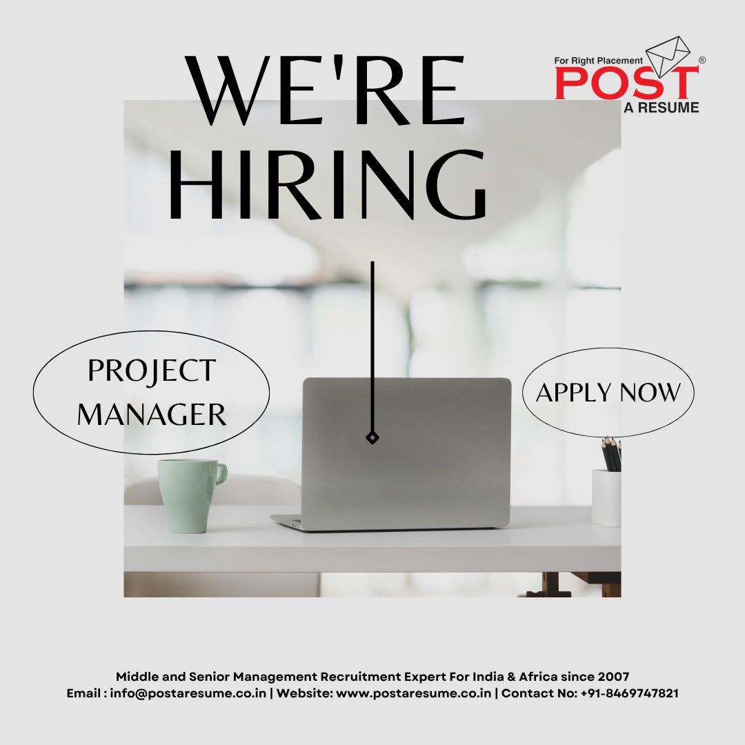 postaresume's tweet image. 🚀 We’re Hiring: Project Manager (Customer Success)
📩 Apply Now:
career.postaresume.co.in/jobseeker/1305…

📧 Email: varsha@postaresume.co.in
📞 Call Now:+91 6354797016

📌 Follow POST A RESUME for job updates

#ProjectManager #CustomerSuccess #ITJobs  #PostAResume #VipulMmali #VipulTheWonderful