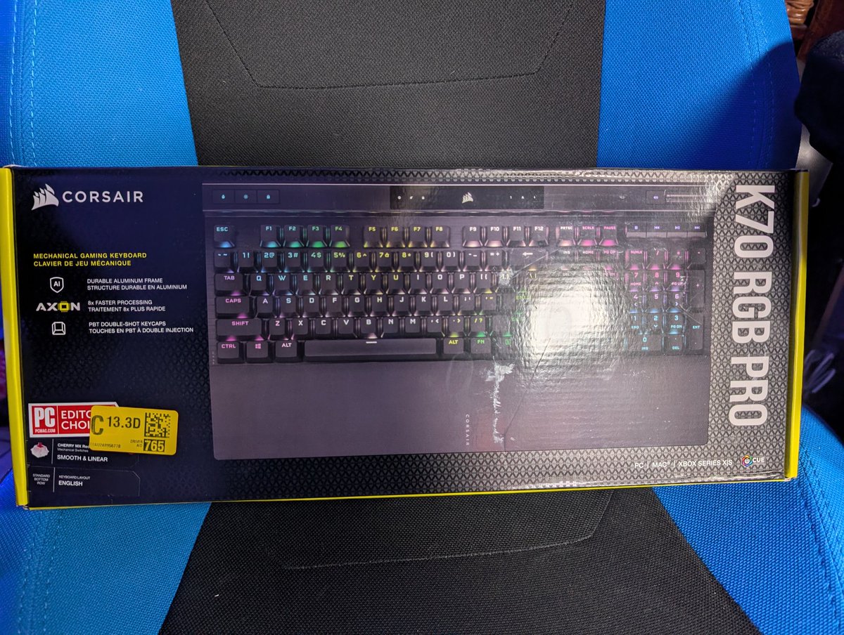TheAverageRook's tweet image. Other keyboard decided its F6 was an infinite Tab, and the 7 and &amp;amp; keys are ALSO infinite.

So I thought, let's just buy a K70 Pro RGB mechanical keyboard from @CORSAIRANZ and call it a day.

Luckily it arrived just before my #FallenAces recording time! 🤩

#Corsair #ANZCreators