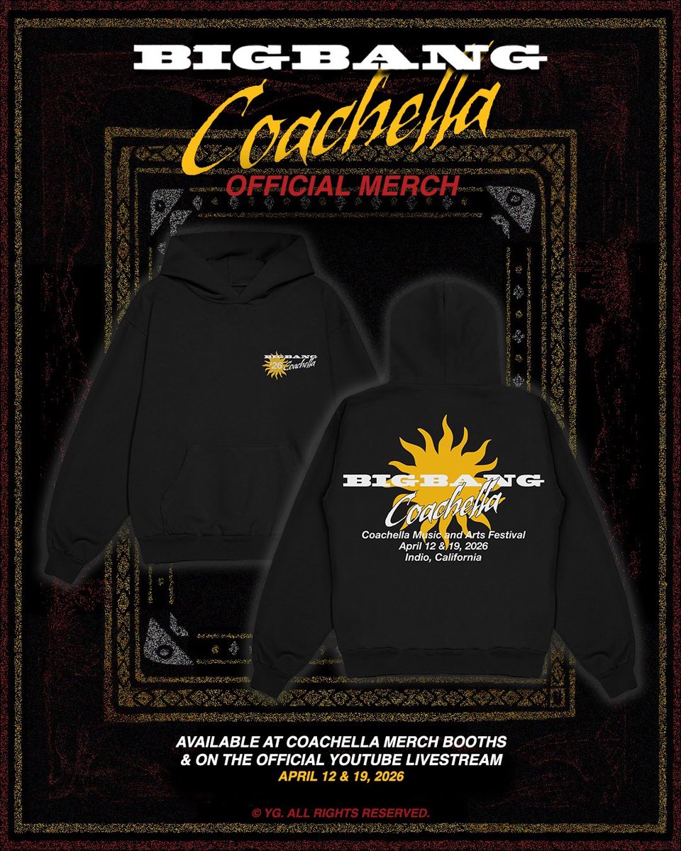 BIGBANG Coachella Official Merch 会場＆配信で限定グッズ登場