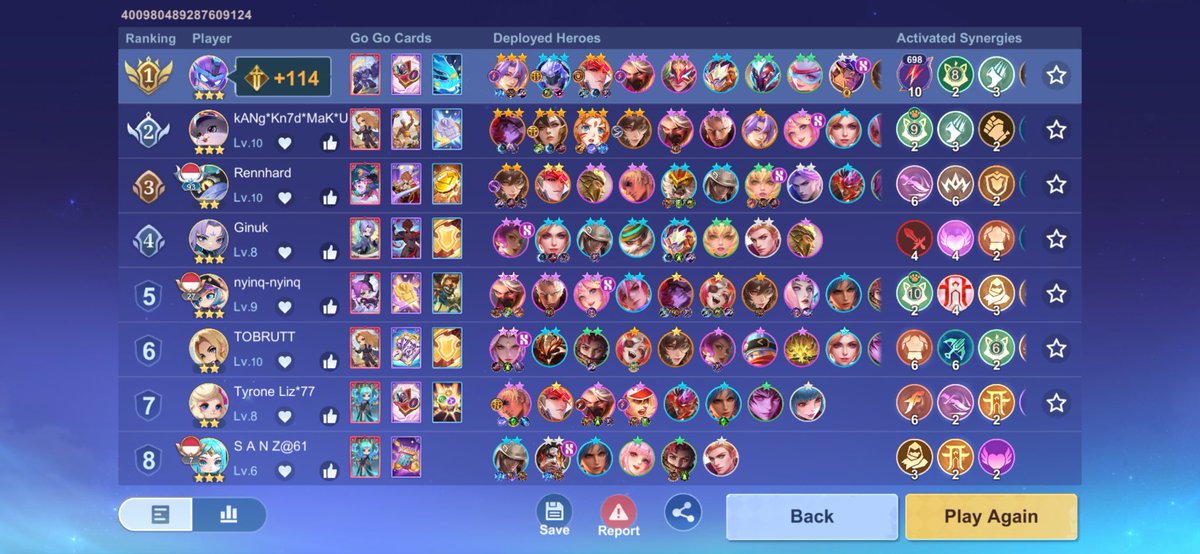 kepandem's tweet photo. hoki terus cokk bisa x10 wkwkwk 3 hero emas full upgrade sm bintang 3 ttep dibantai🤣🤣🤣 https://t.co/Wu5T3FwkCf