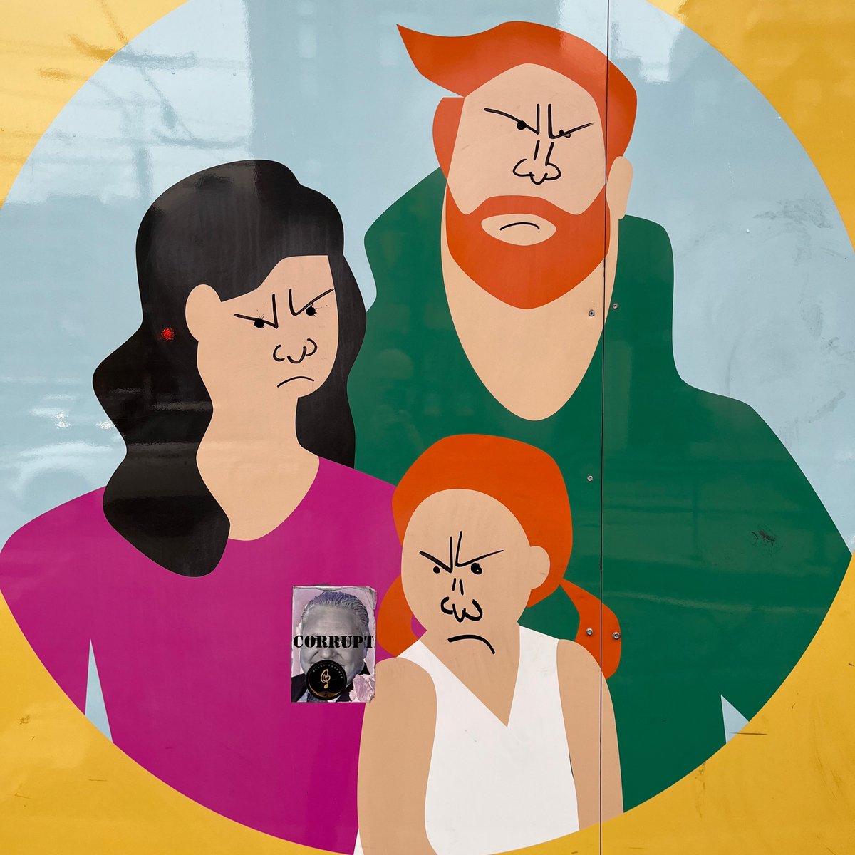 Kudos to the person that has been drawing scowling faces on the formerly faceless Ontario Line scaffolding illustrations.