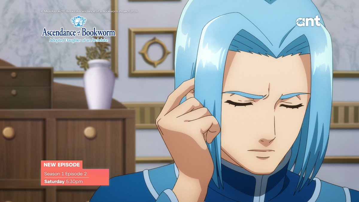 antnetworktv's tweet photo. #EpisodePremiereToday | Ascendance of a Bookworm: Adopted Daughter of an Archduke | Episode 2
🌸New Episode Saturday | 5:30p SG/PH | 4:30p TH/ID | 2:30a PT
#本好きの下剋上 #anime #AntNetwork https://t.co/NyW1052XKg