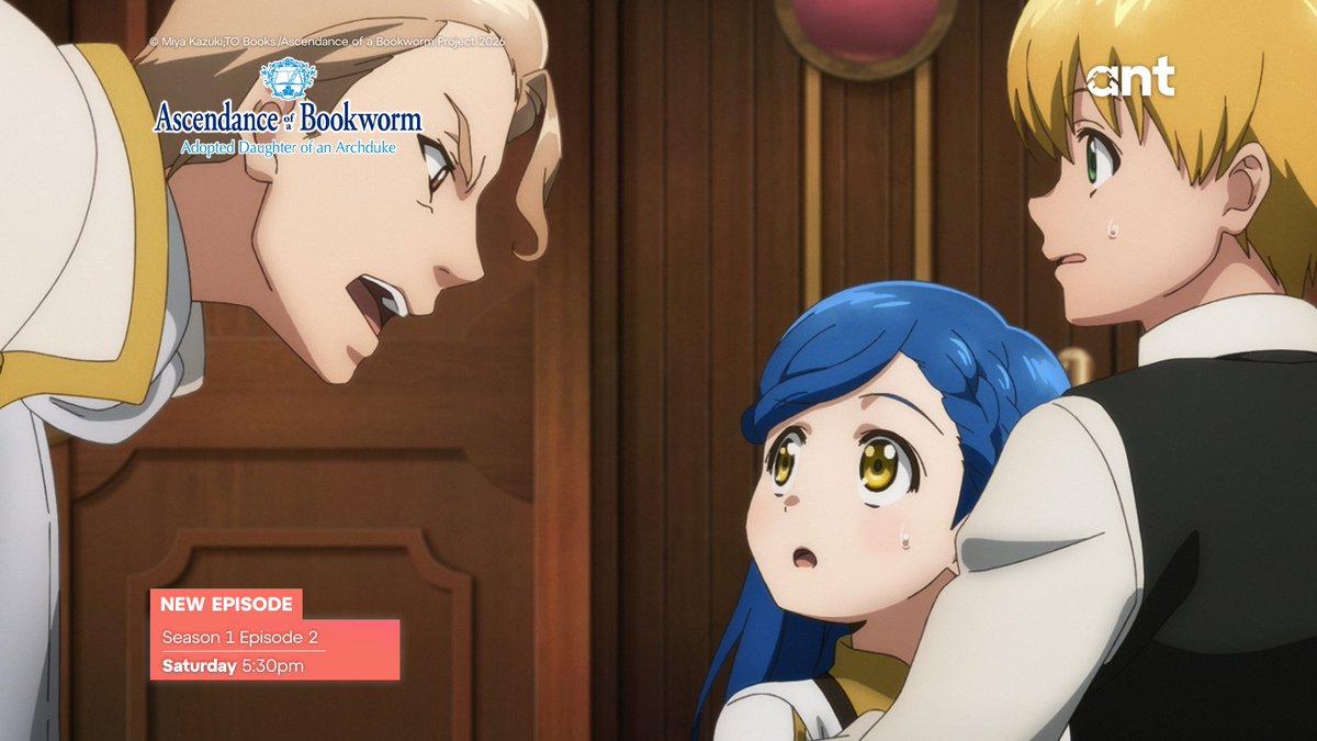 antnetworktv's tweet photo. #EpisodePremiereToday | Ascendance of a Bookworm: Adopted Daughter of an Archduke | Episode 2
🌸New Episode Saturday | 5:30p SG/PH | 4:30p TH/ID | 2:30a PT
#本好きの下剋上 #anime #AntNetwork https://t.co/NyW1052XKg