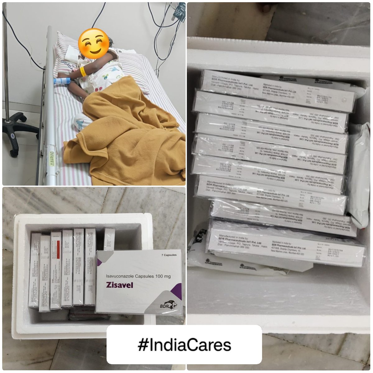 indiacares_2020's tweet image. A young fighter, Ipshita from #Odisha, continues her recovery in #Mumbai after her bone marrow transplant.

She has now developed a fungal infection post BMT, and doctors have prescribed Isavuconazole for the next 4 months, an essential but expensive medication.

#IndiaCares