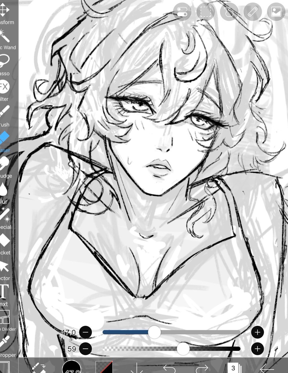 k4it_k4it's tweet photo. naturally having a messy sketch then trying to do lineart genuinely makes me feel like that French guy that  dismantles rackets 

‼️fem ness wip ‼️ https://t.co/1DmLwxHqy5