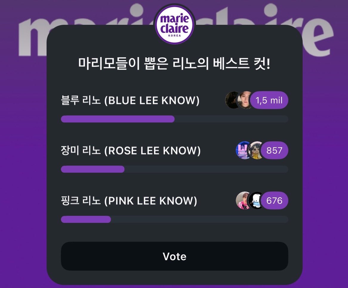 StrayKidsBrasil's tweet image. 「 #INSTA • 10.04.26 」 
A Marie Claire Korea compartilhou as capas do Lee Know no canal de transmissão do Instagram com uma enquete para saber qual seria a capa favorita do STAY😻 

LEE KNOW X MARIE CLAIRE 
#LEEKNOWxCHAUMET
@Stray_Kids #StrayKids #스트레이키즈