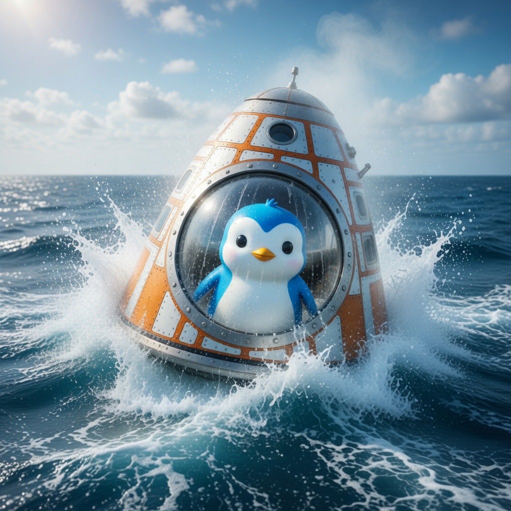 MoonWaddle's tweet photo. $PENGU has landed safely https://t.co/fnQQEF4OfB