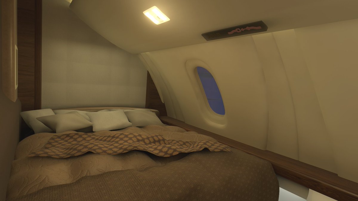 metametarea's tweet image. プライベートジェットの室内ワールド
ベッドにシャワー室もあり、アメニティも充実している
窓から飛行機の主翼部分も見られる

world：Private Jet Stream
By     ：Moffco
タグ：景観　部屋
URLはリプ欄に記載↓

#VRC #VRChat_world紹介